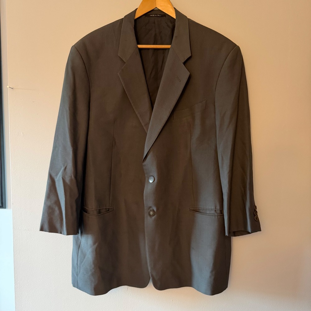 Armani Collezioni Neiman Marcus Grey Wool Silk Blazer Sport Coat Italy 46R